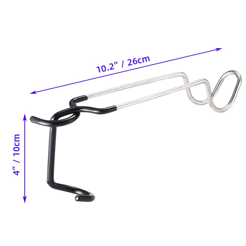 Kuyafenni Outdoor Camping Lantern Hook for Tent lamp Hanger, Bird feeders, Garden Lights, Heavy Duty Outdoor Light Hook - Sturdy and Non Slip Pole Hooks for Yard lightings, Decor, 2 PCS