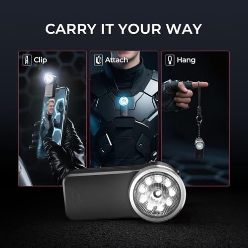 Wurkkos HD03 Rechargeable EDC Flashlight 680 High Lumen Clip Light, Small Flashlight Triple Light Source, 90 High CRI, IPX6 Waterproof, Magnetic Mini Pocket Flashlight for Working Emergency Signal