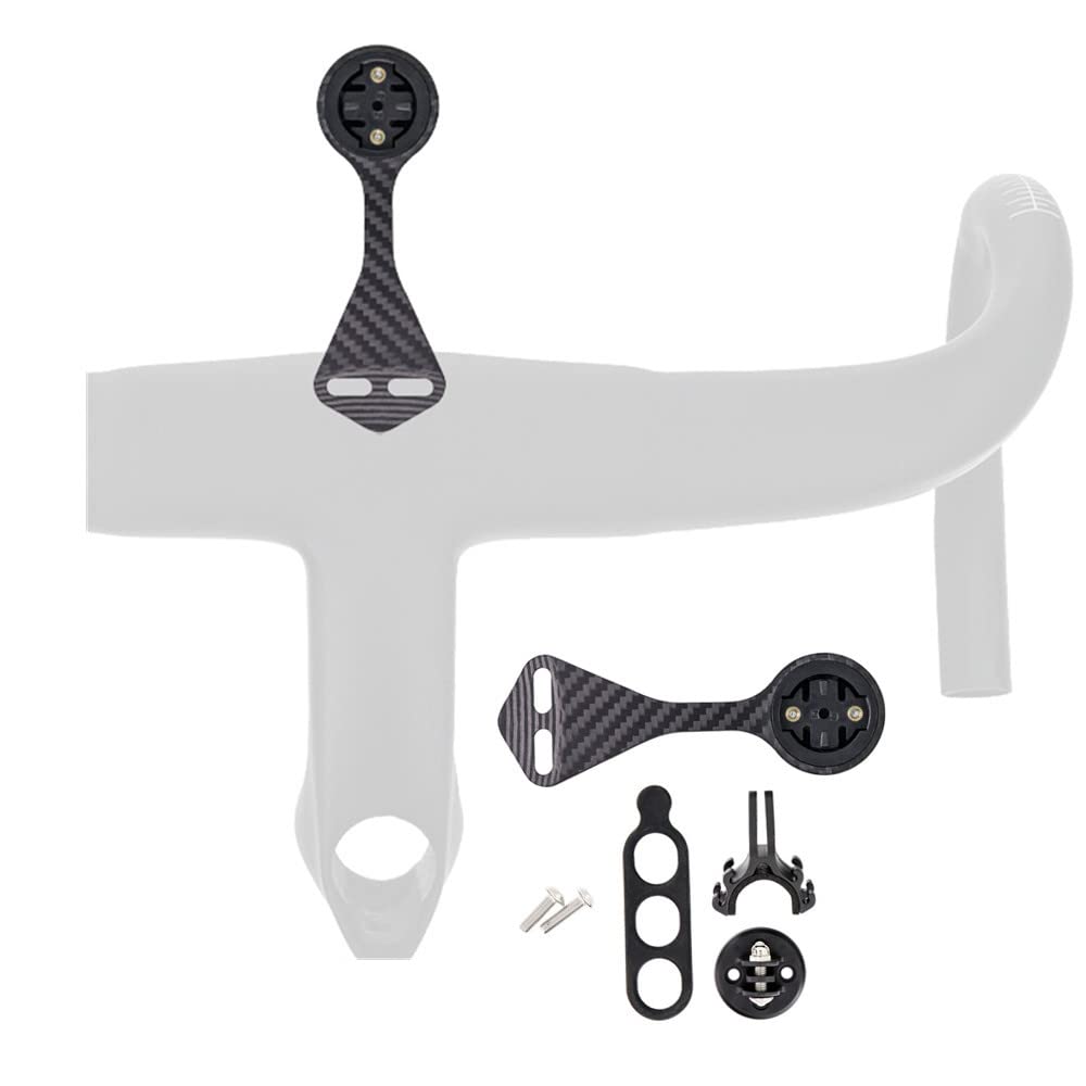 XBERSTAR Integrated Aero Handlebar Out Front Cycling Computer Road Bike Mount Compatible with Garmin,for XOSS G G+ and Bike Light Attachment (Black)