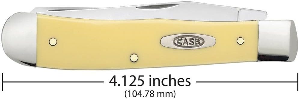 Case WR XX Trapper Folding Pocket Knife, Synthetic Handle with Carbon Steel Blades, 4 1/8 inches Closed