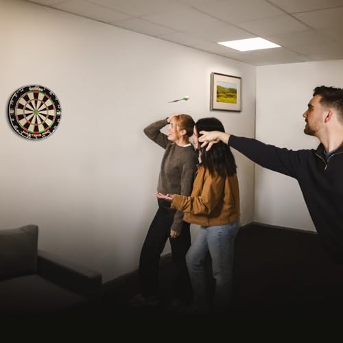 Winmau Darts - Masters Pro Premium Bristle Dartboard Set - Includes Dart Board, Darts, Flights, Shafts and Oche Strip - Professional Steel Tip Darts & Dart Board for Adults