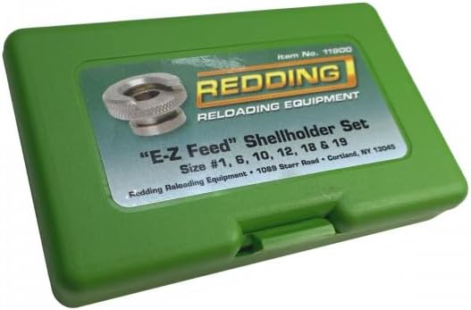 REDDING E-Z Feed Precision-Machined Heat-Treated Steel Shell Holder Set | Tapered Design | Perfect Fit for your Cases (11900)