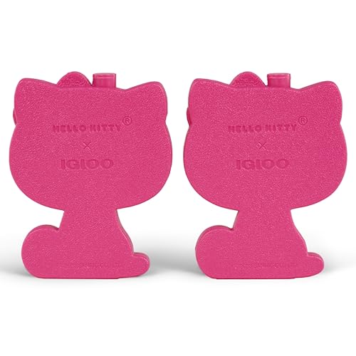 Igloo Reusable Ice Packs for Lunch Boxes, Lunch Bag Ice Packs, Small Freezer Pack, Long Lasting Shaped Ice Blocks, 2-Pack