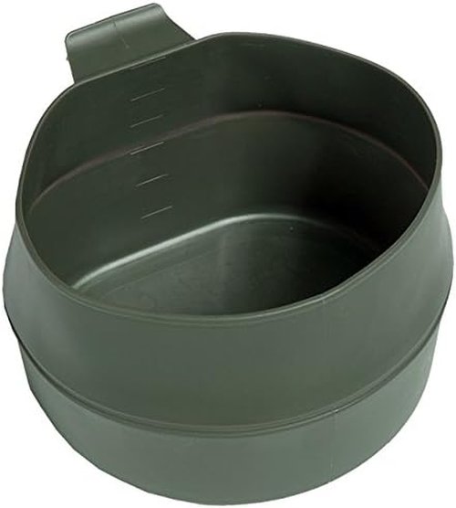 Fold-A-Cup Small OD Olive Colour – Foldable, BPA-Free TPR Camping Cup, Lightweight, Made in Sweden – Original & Compact Portable Drinkware