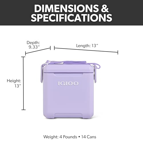 Igloo Lilac Breeze 11 Qt Tag-Along Too Strapped Picnic Style Cooler