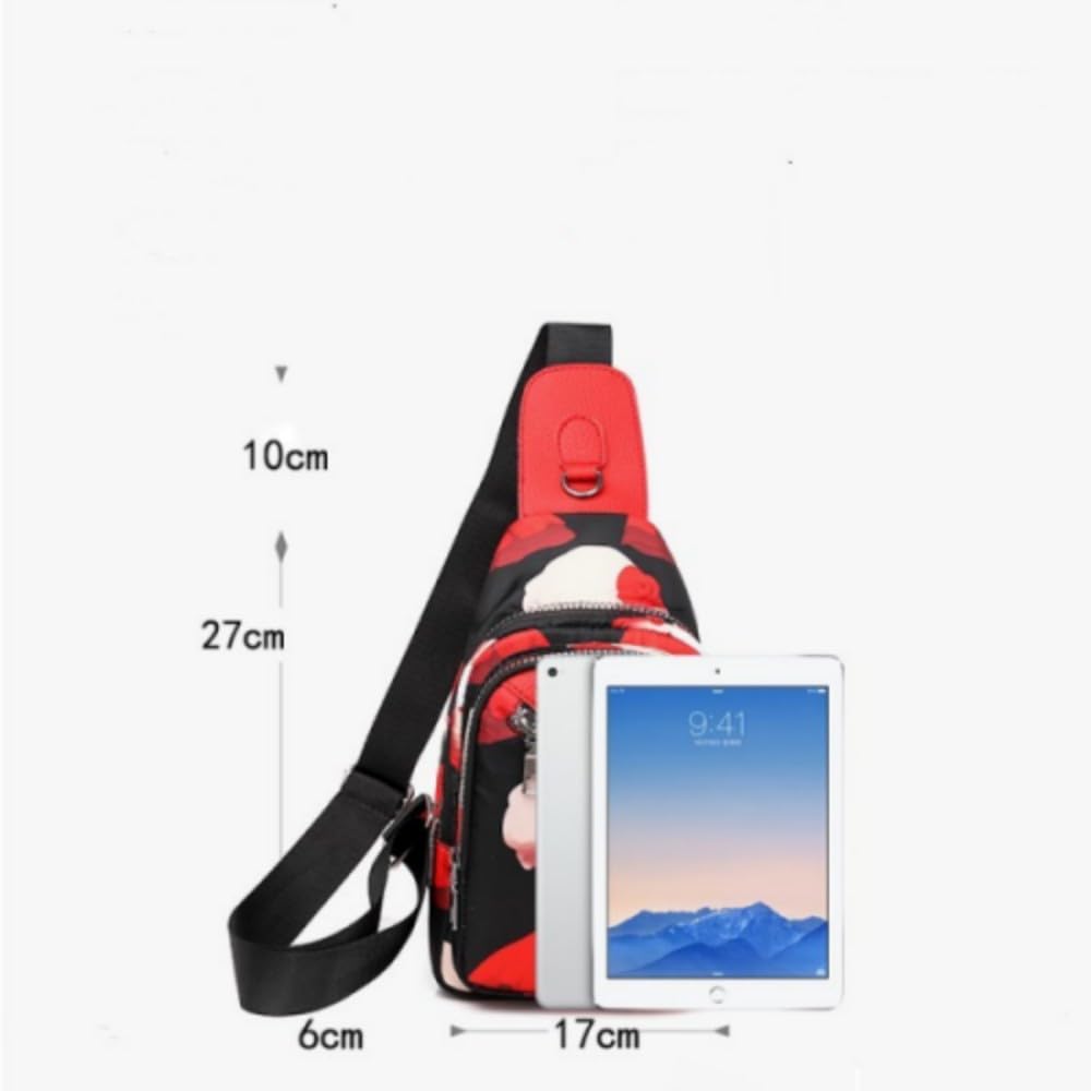 Lmagice New Women's Crossbody Bag Sports Shoulder Bag Hiking Backpack Printed Sling Backpack