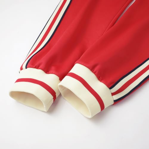 Men's 2-Piece Tracksuit Set Red Large Sportswear Jogging Outfit