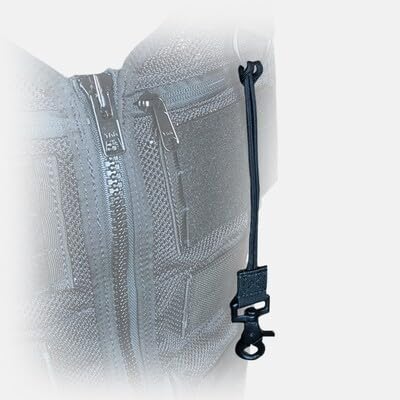 Atlas 46 Conway Quik-Snap Paracord Attachment with Loops with Swivel Hook, Short and Long Options - Berry Compliant - Made in USA (Black)