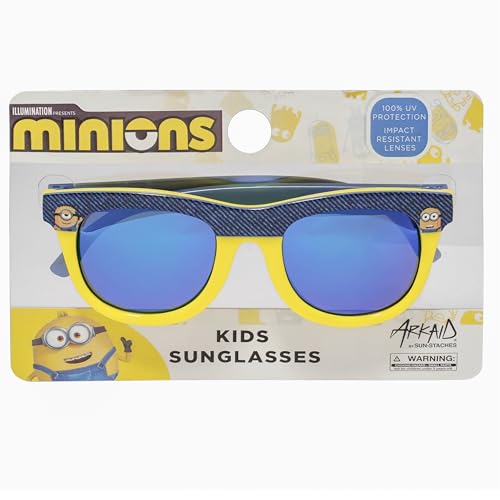 ARKAID Minions Sunglasses for Kids | Officially Licensed Minions Shades | UV 400 | One Size Fits Most Kids