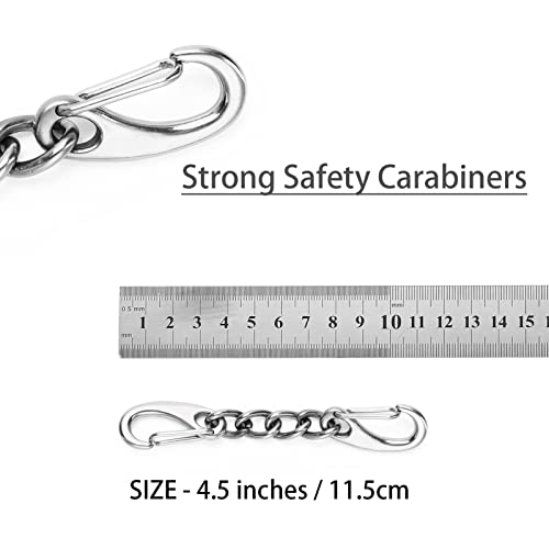 Dog Collar Safety Clip 2 Pack Metal Backup Connectors for Collars & Harnesses