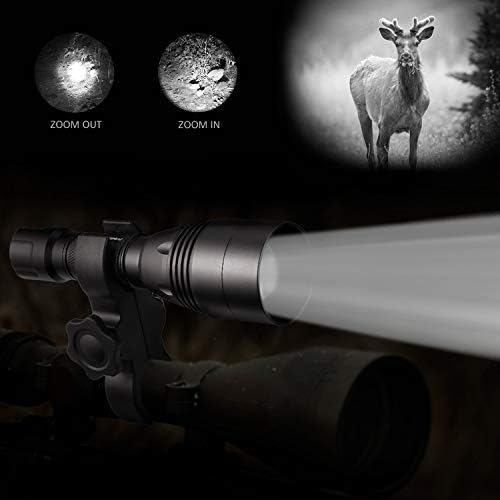 A8S Infrared Flashlight, Zoomable 850nm Hunting Light IR Illuminator for Night Vision Optics(Not a Regular Light,Must Use with Night Vision Devices)
