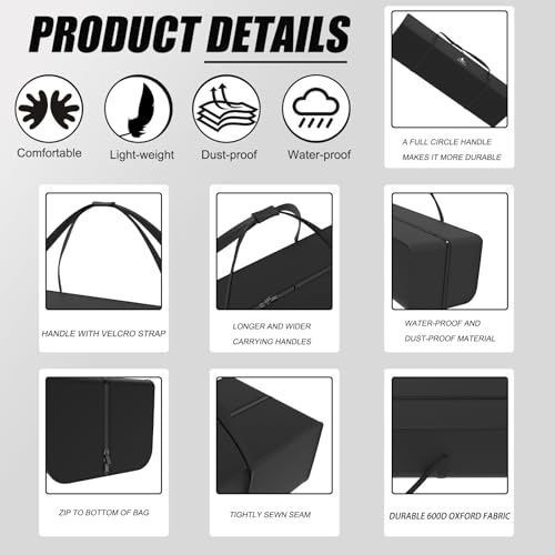 31.5in Foldable Gym Bag for Starting Blocks - Waterproof Travel Duffel with Handles