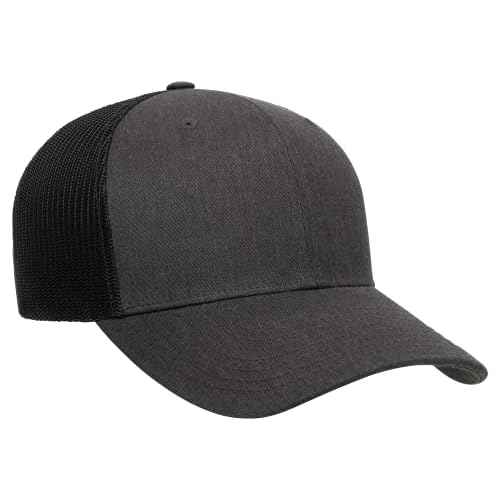 Yupoong Men's YP Classics Retro Trucker Hat, Dark Heather, One Size