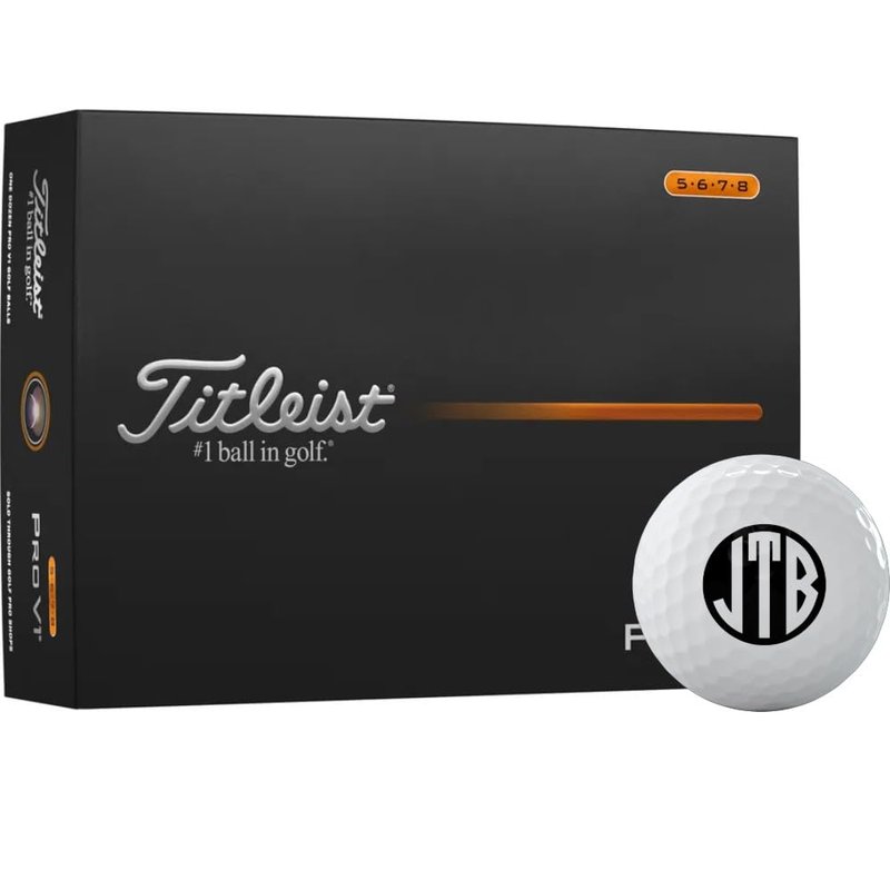 Custom Titleist Pro V1 High Number Monogrammed Golf Balls - 2025 Model