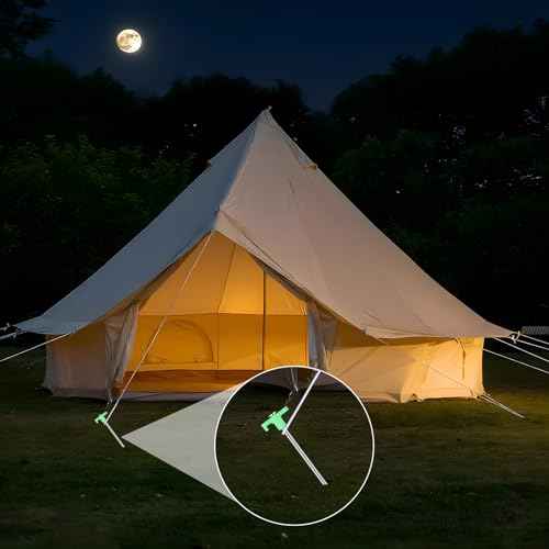 Tent Stakes Heavy Duty Camping Stakes 7 inches (About 18 cm) 10 Pieces, Rust-Proof Metal Tent Nails Ground Stakes Camping Essentials, Tent Camping Accessories (White)