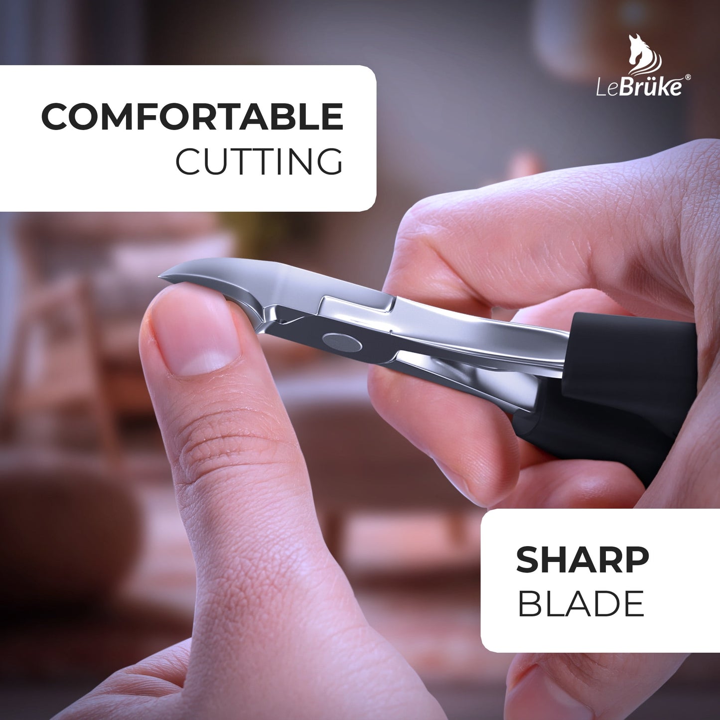 Lebrüke® Toenail Clippers | Podiatrist-Approved | Sharp Nail Nipper for Seniors