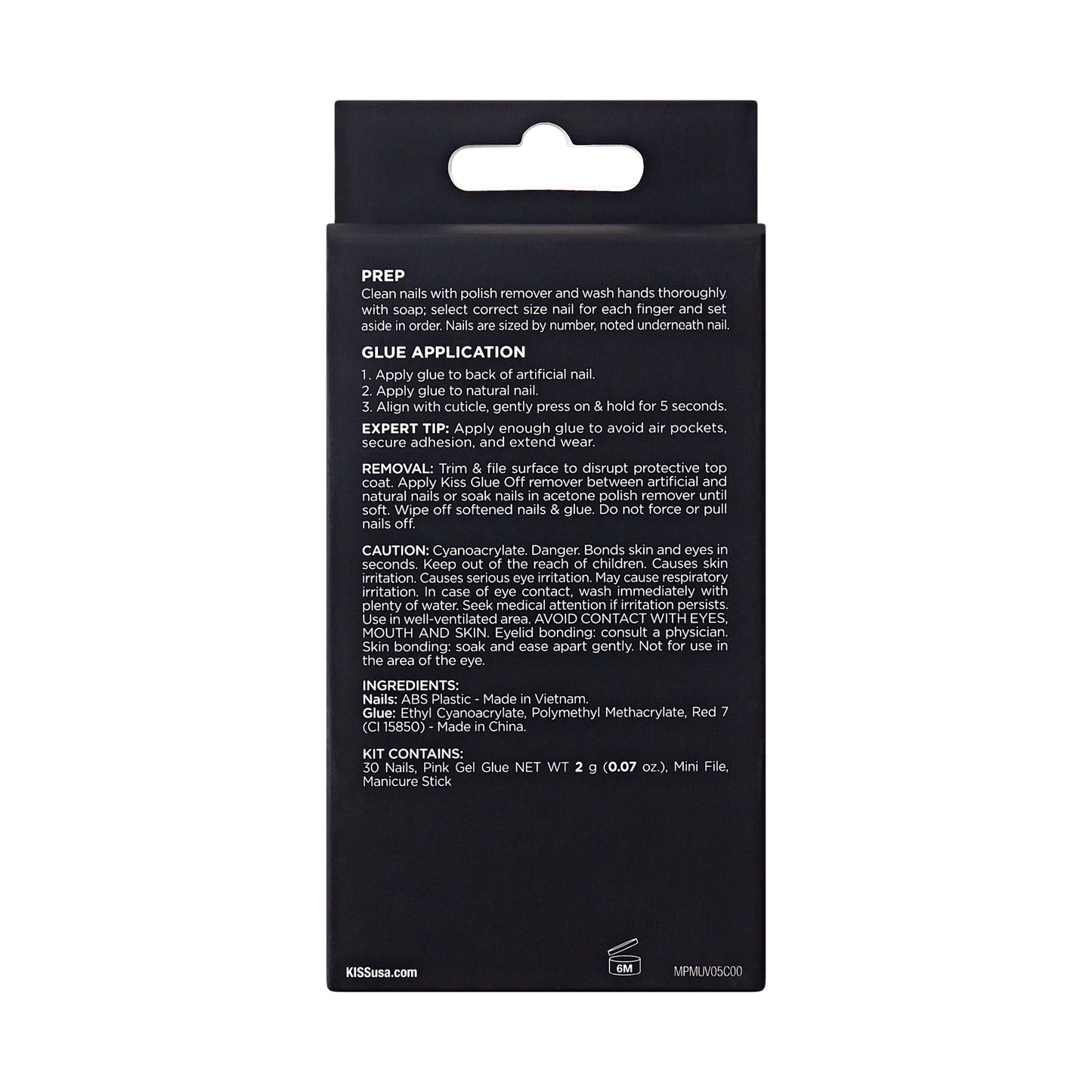 Press On Nails | KISS Masterpiece | Black Medium Almond | 30 Count