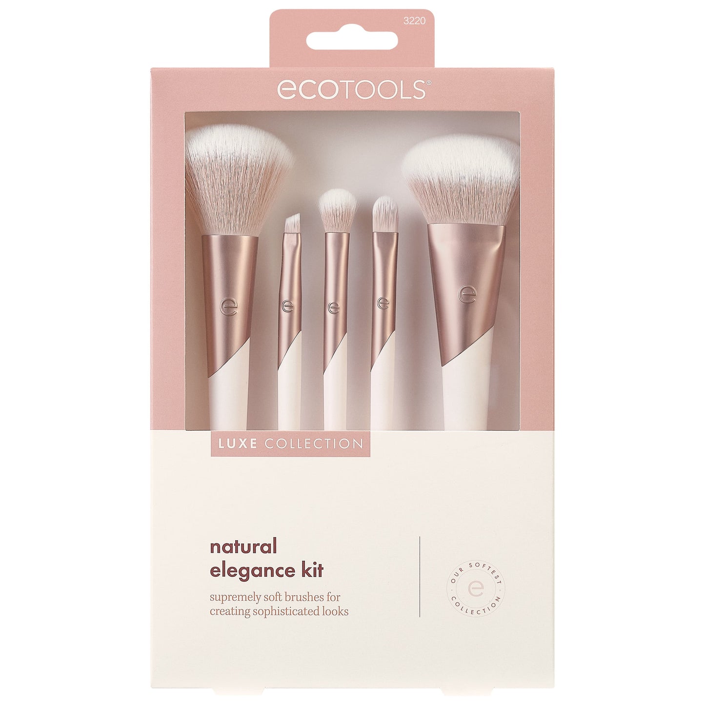 Eco-Friendly Luxe Natural Makeup Brush Set | 5-Piece for Face & Eyes