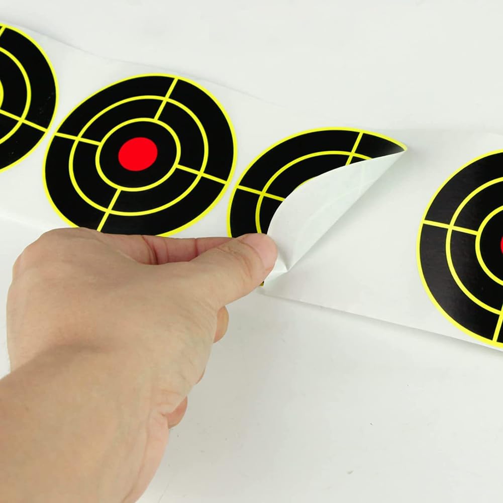 Teensery 100 Pcs 3" Round Shooting Targets Stickers Self Adhesive Splatter Targets Stickers for Shooting Hunting Training (1 Roll)