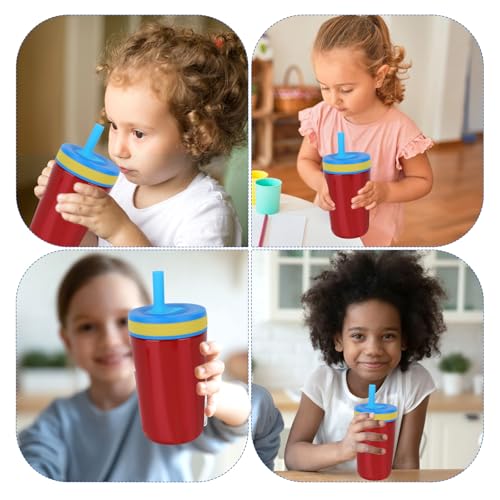 6pcs BPA-Free Silicone Replacement Straw & Gasket Set for Water Bottles - Red, Orange, Blue, Pink, Grey, Green