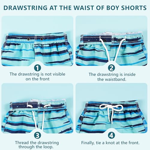 Toddler Boys Swim Trunks 3-14 Years Black Shark Pattern, 7-8 Years
