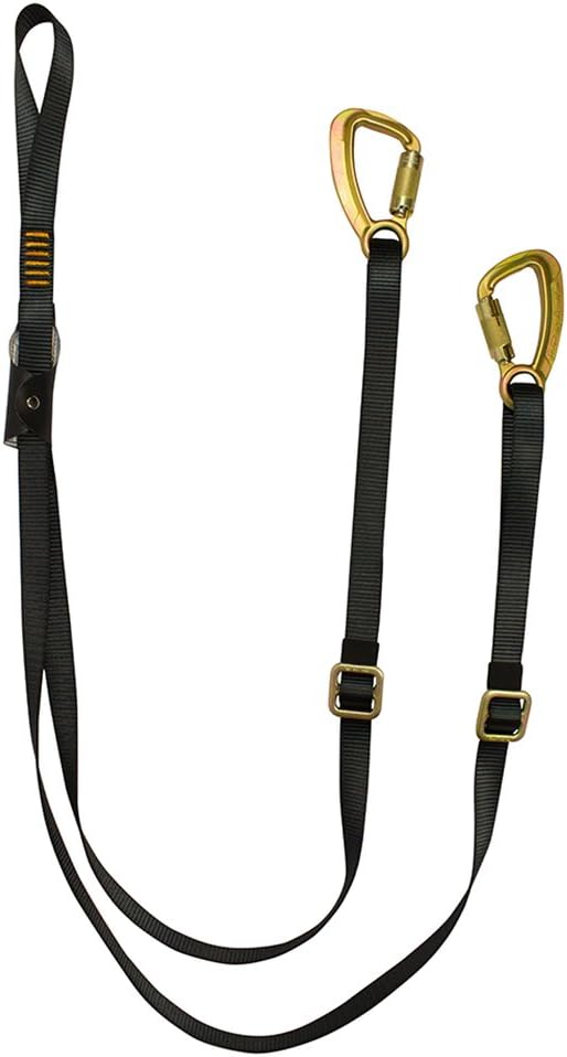 Fusion Climb Lobster-Claw Adjustable Lanyard with Captive Eye Carabiner