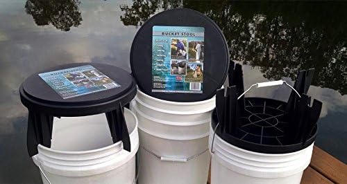 3.5 & 5 Gallon Bucket Lid for Fishing, Camping, Gardening, Hunting & Tailgating