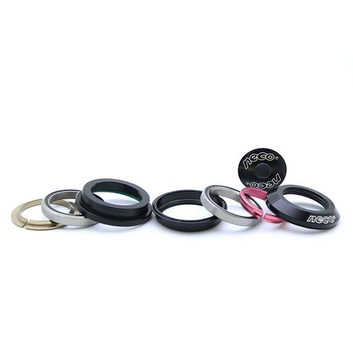 DJC Headsets Semi-Integrated Threadless 1-1/8" for ZS41/41.4/41.5/41.8mm 28.6/30 for Giant OCR TCR Triban RC520 RC500 Road Bike Bearing Headset (Midium Cup)