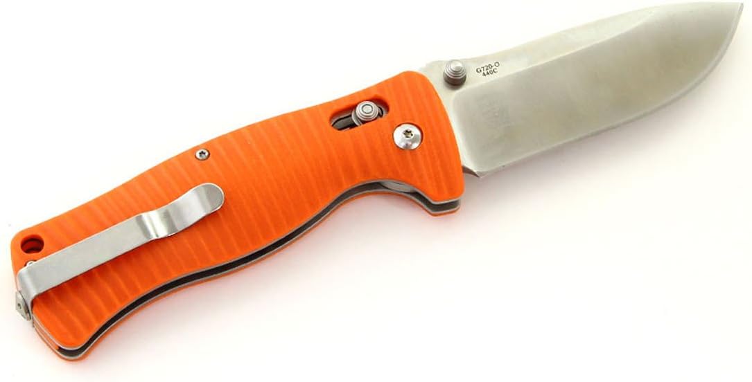Ganzo G720-GR Tactical Folding Knife Window Breaker 440C Blade Army Green G10 Handle w/Paper Box & Draw String Bag G720
