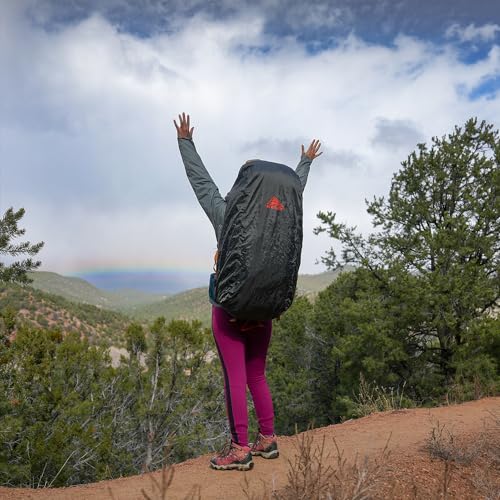 Kelty Backpack Rain Cover, Water Proof Cover for Hiking and Backpacking Packs 30 to 105 Liters, Elastic Cinch, Integrated Stuff Pocket, 2024 Update (Large (55-75L))