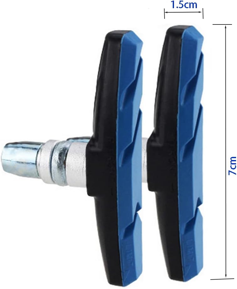 2 Pairs (4 Pieces) MTB Bike Cycle Bicycle Rubber V-Brake Pads No-Noise No-Skid, 70mm
