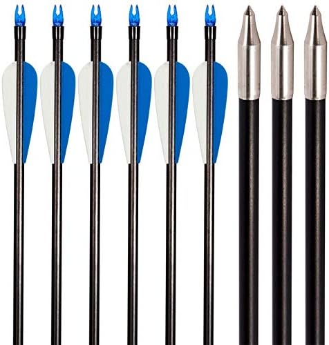 12pcs Archery Arrow Tips 75/100/125/150 Grain Field Points 5/16 inch Screw in Bullet Points Arrowheads Broadheads for Crossbow Recurve Bow Compound Bow Hunting Bow and Arrow Target Shooting Practice