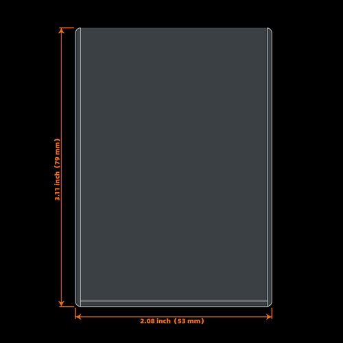 Coolbyl Tobacco Card Toploaders 100ct - Rigid Card Holder for Mini Collectible Card, Durable Hard Plastic Storage for Small Sports & Trading Cards, Archival Safe for Card Storage