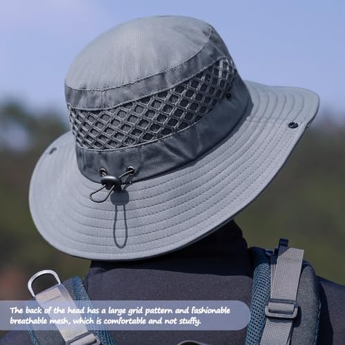 Fishing Hat, UPF50+ Wide Brim Sun Hat for Men Women, UV Protection Hiking Beach Bucket Hats Summer Safari Hat