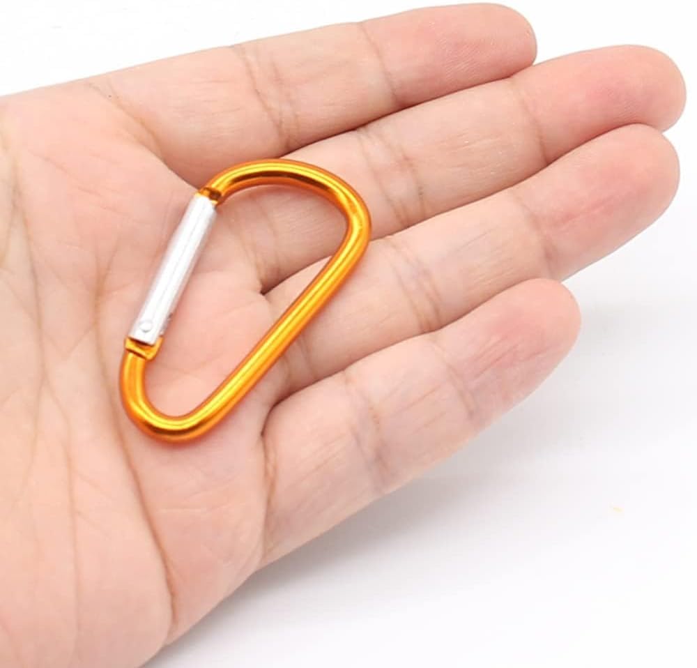 12PCS Carabiner Clip - 2.2" Aluminum Carabiner D Ring Shape,Key Chain Clip Hook,Keychain Clip,Multipurpose for Camping, Hiking,Backpacking or Other Outdoor Activities,Multicolor.