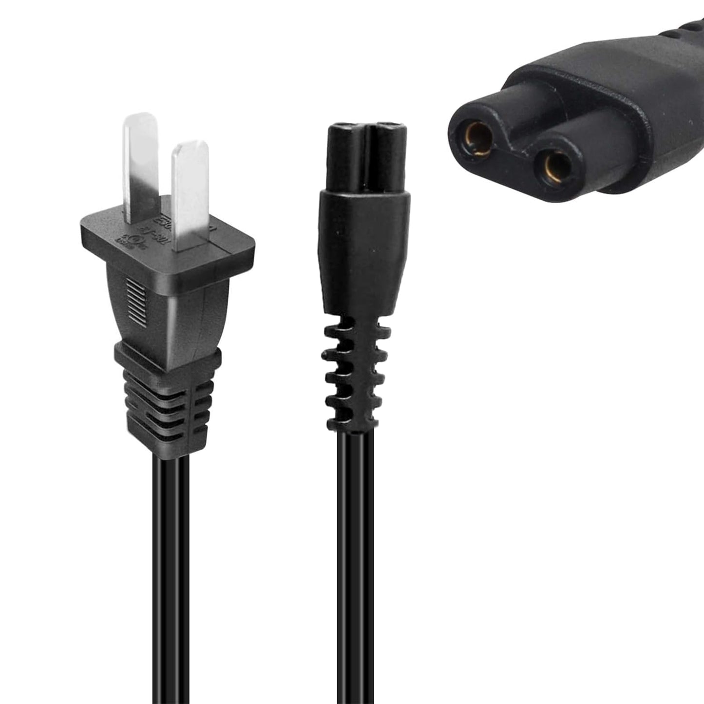 Stun Gun Charger Cord Compatible with VTS-T03, VTS-195; Police 305, Police 928-58, Avenger, Guard Dog Security, Jolt, Stun Master and Most Other Stun Guns (One Long and one Short)