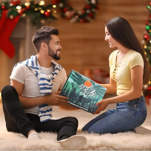 Survival Kit Advent Calendar for Men 2025-24 Days Survival Tools Advent Calendar for Adult Teen Boy, Christmas Countdown Survival Gear Gift for Outdoor Camping, Fishing, Hunting, Hiking Adventures