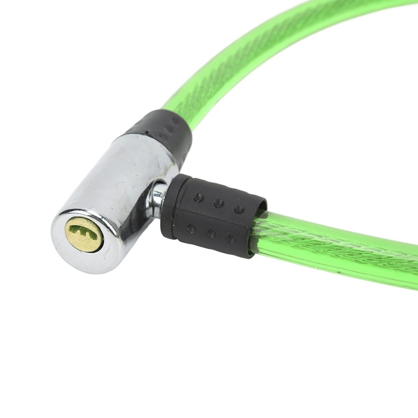 2ft Bike Lock Cable, Steel Wire Lock Cable Wide Application Easy Lock Operation Cable Lock Bicycle Mounting Bracket for Bike Motorcycle Gate Straight Cable Locks with Keys Security Anti-theft(green)