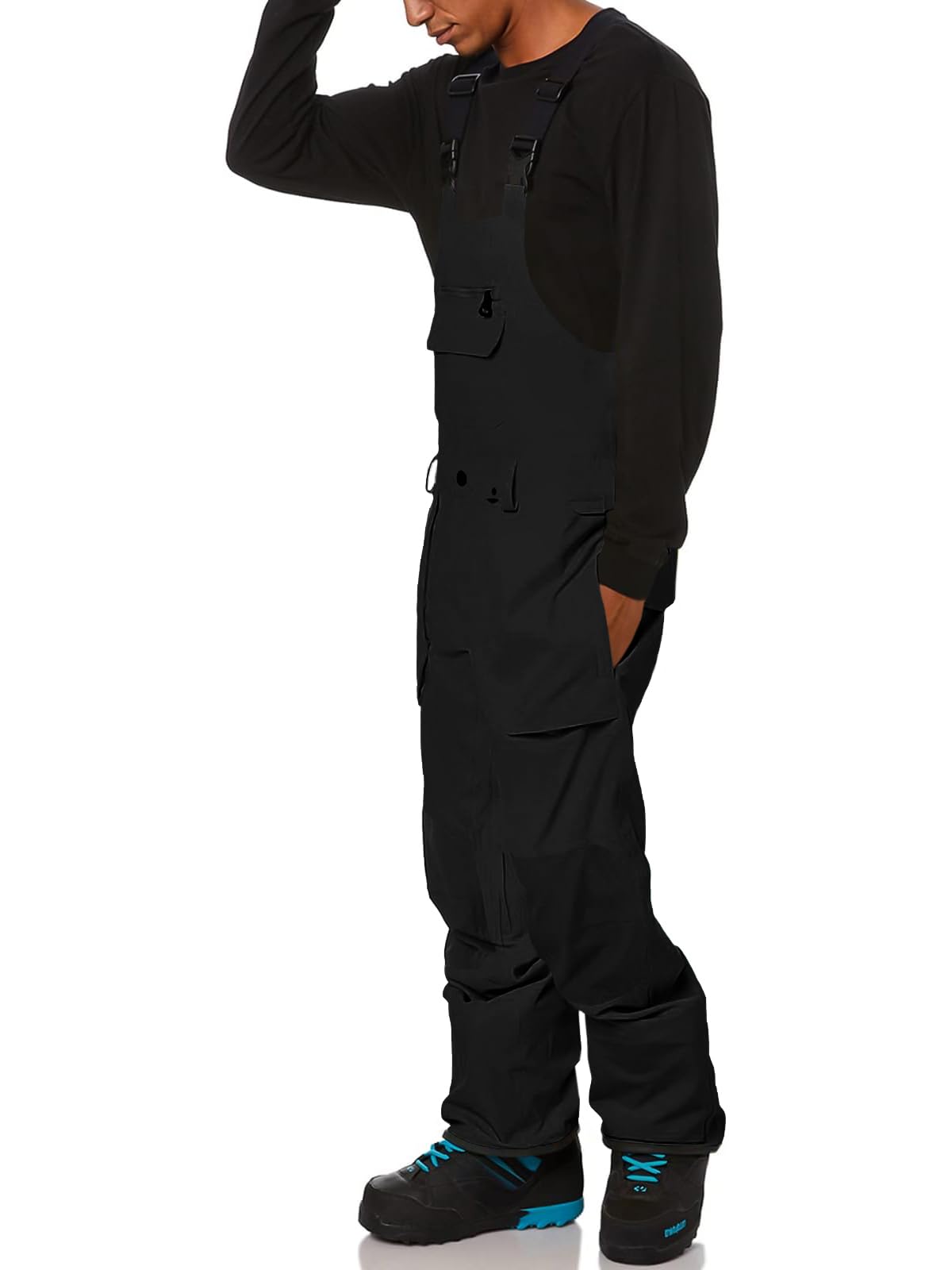 Newffr Men’s Snow Bib Water-Resistant Insulated Waterproof Snow Pants Ski Snowboard Overalls