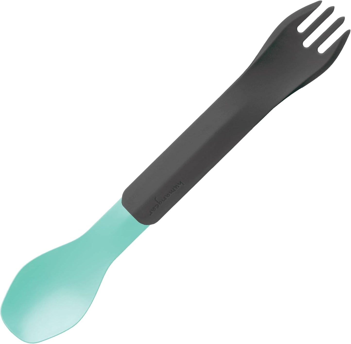 humangear GoBites Duo and Bio Duo Travel Silverware, Full Size Portable Fork & Spoon, Reusable Utensil Set, PC and BPA-free, Food-Safe Nylon or Plant-Based Resin, Extended - 9.1” X 1.6”