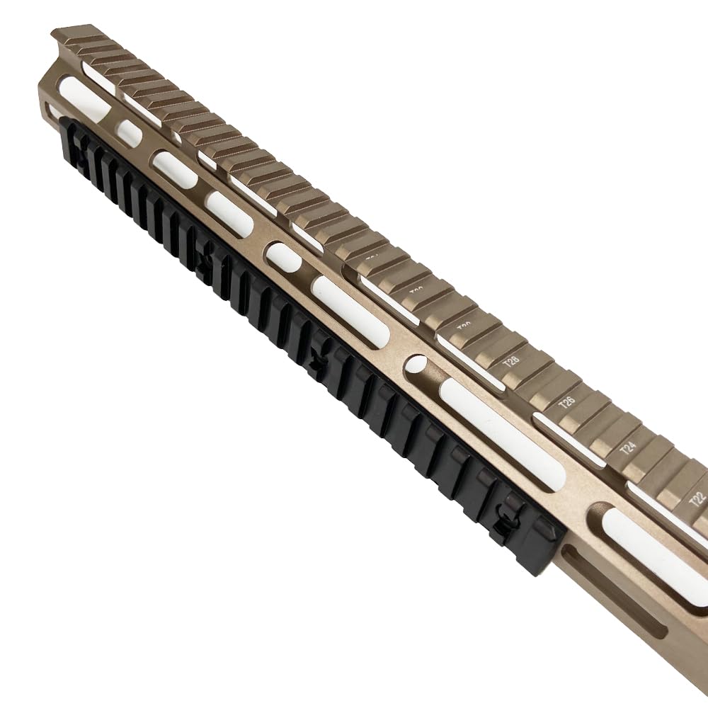 24 Slot Aluminum 10 Inch Long Mlok Picatinny Rail Mount, T-Nuts & Screws & Hex Wrench Included (MK24)
