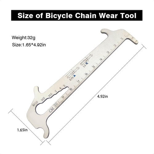 BDR Bicycle Chain Wear Tool for Accurate Maintenance Indicator Chain Checker Tool Measuring Ruler