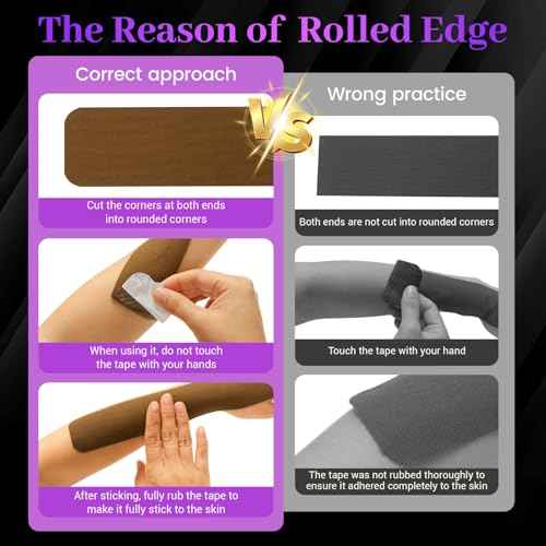 Pro VityElk Kinesiology Tape Uncut Elastic Sports Tape for Muscle Pain Relief & Support - Breathable Waterproof Athletic Tape for Joints, Back, Knees - 2In x 16.4ft /Roll (Brown 2 Roll)