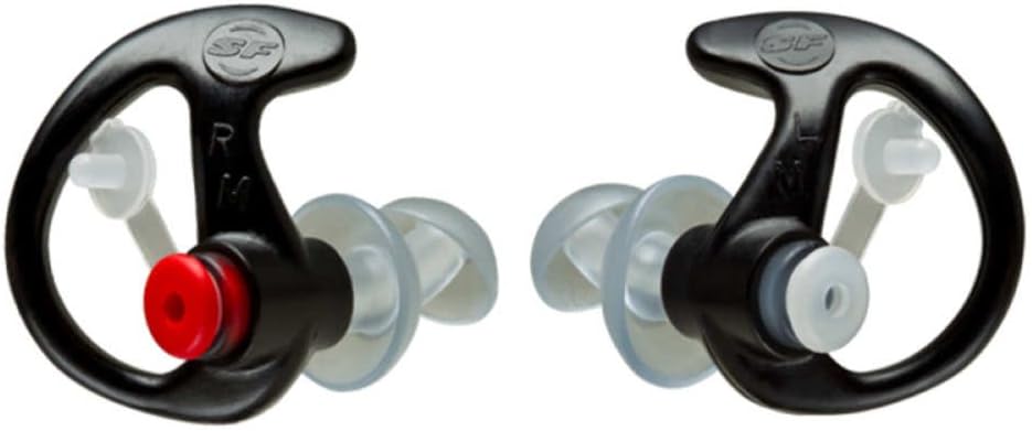 SureFire EP3 Sonic Defenders Filtered Earplugs, Double Flanged Design, Reusable