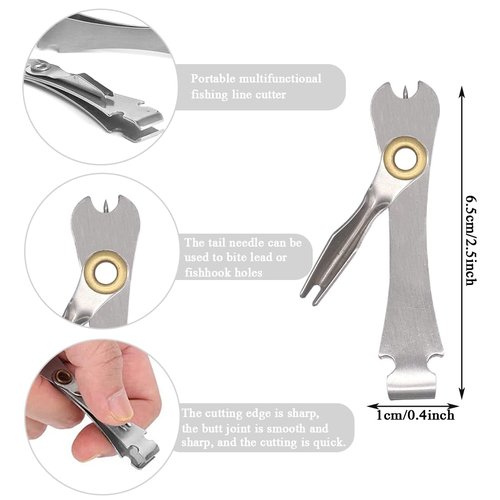Auswalar 3 PCS Fishing Knot Tying Tool,Line Cutter,Fishing Quick Knot Tool Fly Fishing Angler Accessories Nail Knot Tying Tool for Hooks,Lures and Line