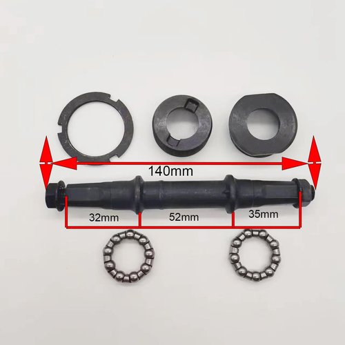 ZZRSDAN 3P Bicycle Bottom Bracket Cycle Crank Axle Square Taper, Bottom Bracket Axle