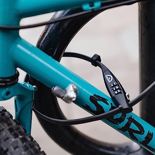 Squire Bike Locks STRAPLOK™ Combi 10 - Ultra-Lightweight Multi-Functional Zip-Tie Style Café Bike Lock with 10mm Stainless Steel Core, 450mm Length, 3-Wheel Recodable Combination