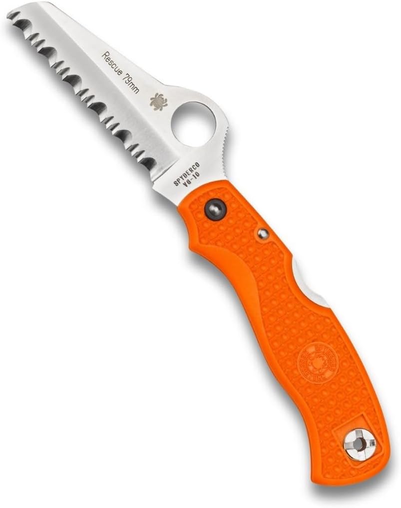 Byrd Cara Cara 2 Rescue Lightweight Knife with 3.88" Stainless Steel Sheepfoot Blade and High Performance Black FRN Handle - SpyderEdge - BY17SBK2