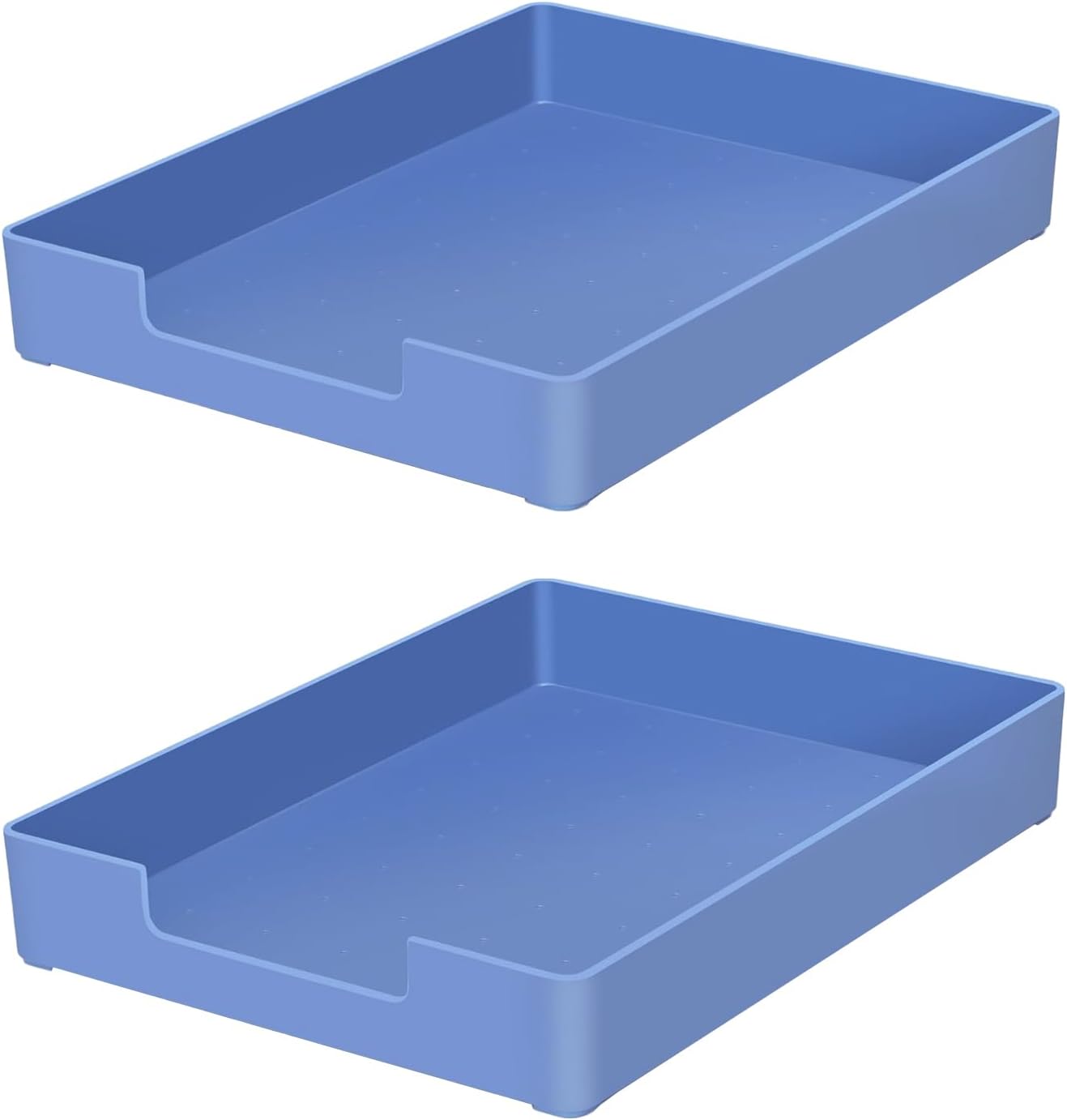 Desk Letter Tray, 2PCS A4 Size Plastic Stackable File Document Organizer, Office Desktop File Paper Holder, Book Storage Rack,Anti-Skid Stacking Support for Office Supplies (White)