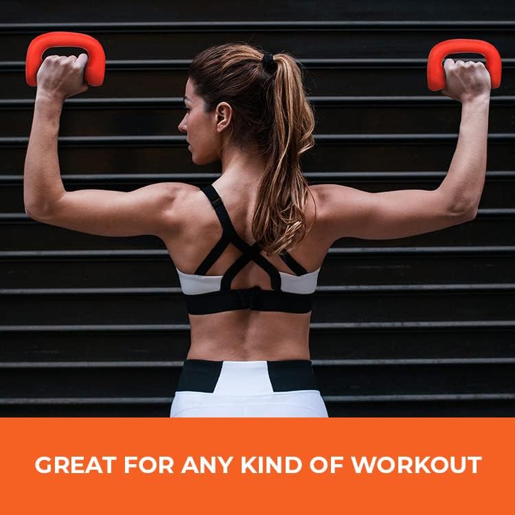 GYMENIST Set of 2 Hand Shaped Neoprene Exercise Workout Jogging Walking Cardio Dumbbells Pair